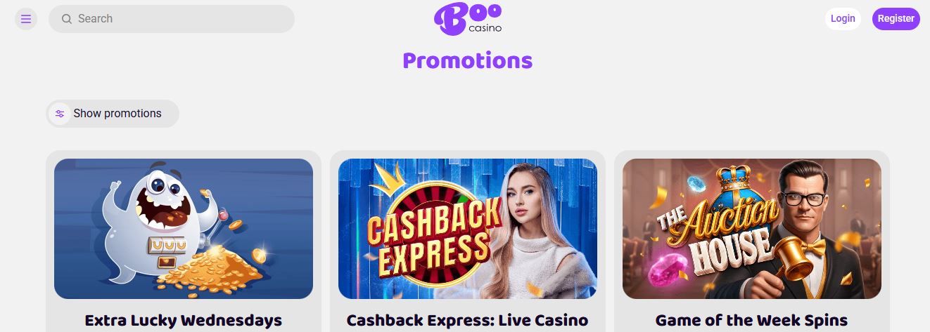 Visit the promotions page and browse all available casino bonus offers