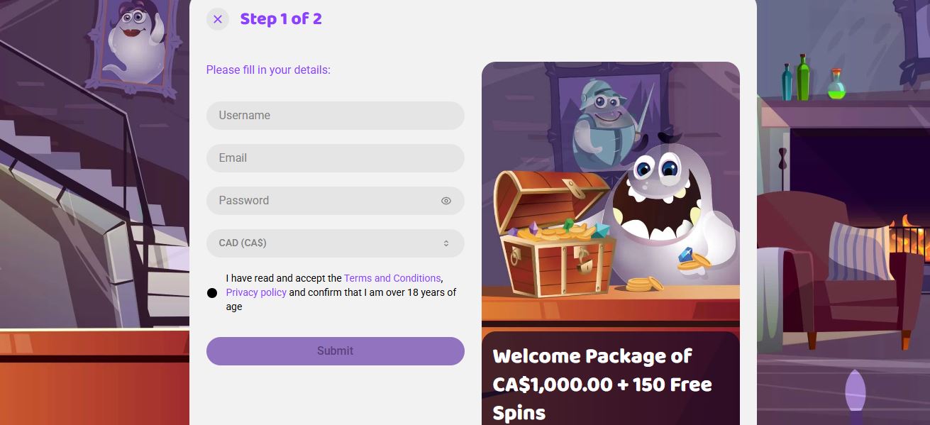 Register a new Boocasino account and get a welcome package up to CA$1,000 plus 150 free spins